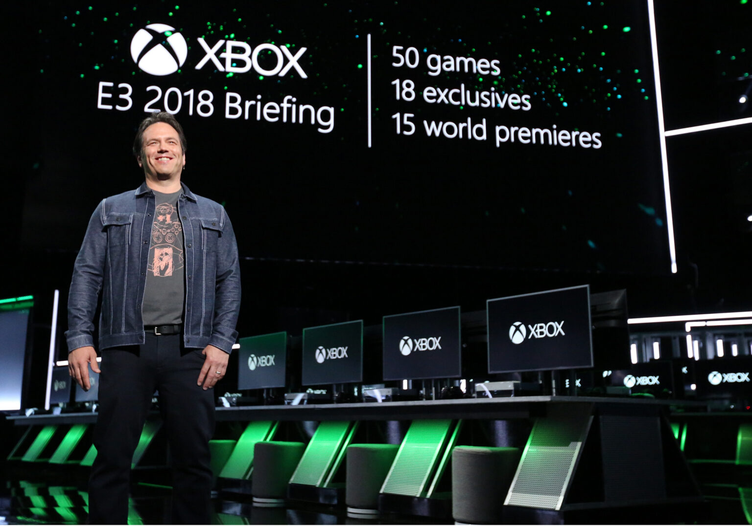 Xbox E3 2018 Briefing auf der Bühne des Microsoft Theater