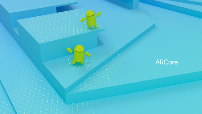 ARCore mit virtuellen Android-Figuren auf erkannten Flächen