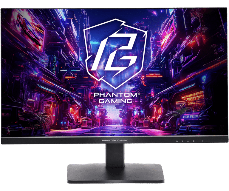 ASRock PG27QFT1B mit 27-Zoll-IPS-Panel und Phantom-Gaming-Motiv - Bild: ASRock