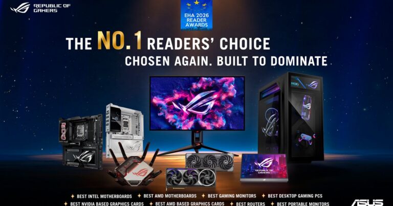 ASUS-Produktübersicht zu den EHA Reader Awards 2026 - Bild: ASUS
