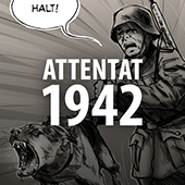 Attentat 1942 mit historischem Szenenbild - Bild: Charles Games / Attentat 1942