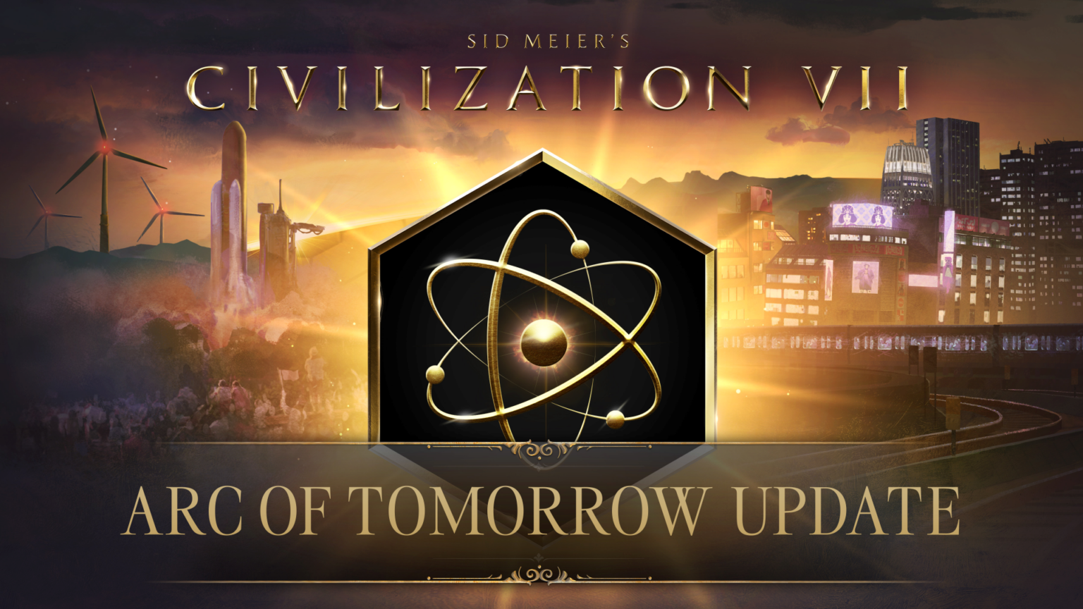 Ankündigungsmotiv zum Arc-of-Tomorrow-Update für Civilization VII
