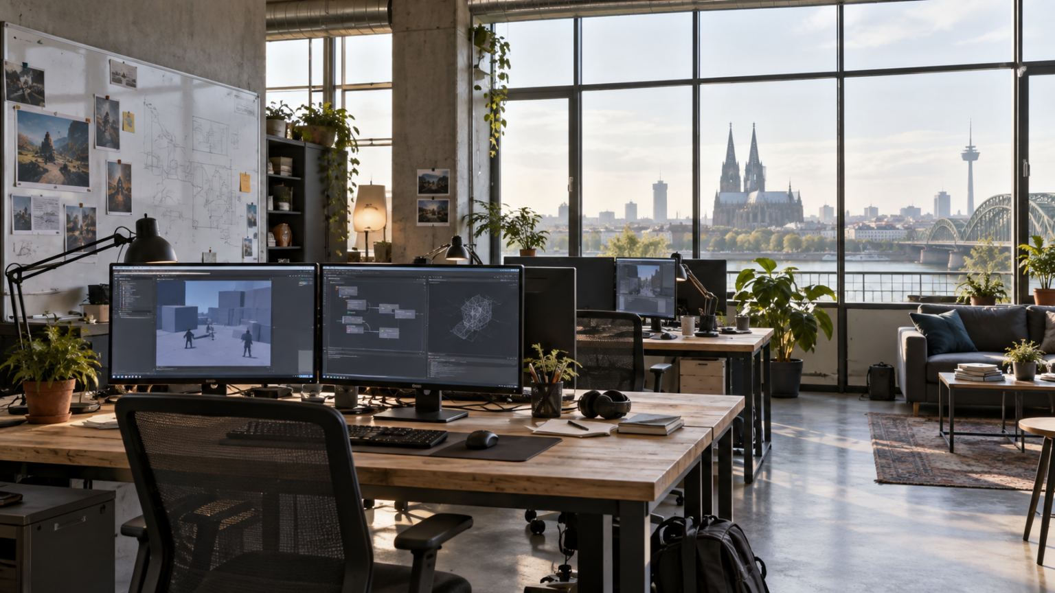 Neutraler Games-Entwickler-Coworking-Space in Köln - Bild: XboxDev / generiert