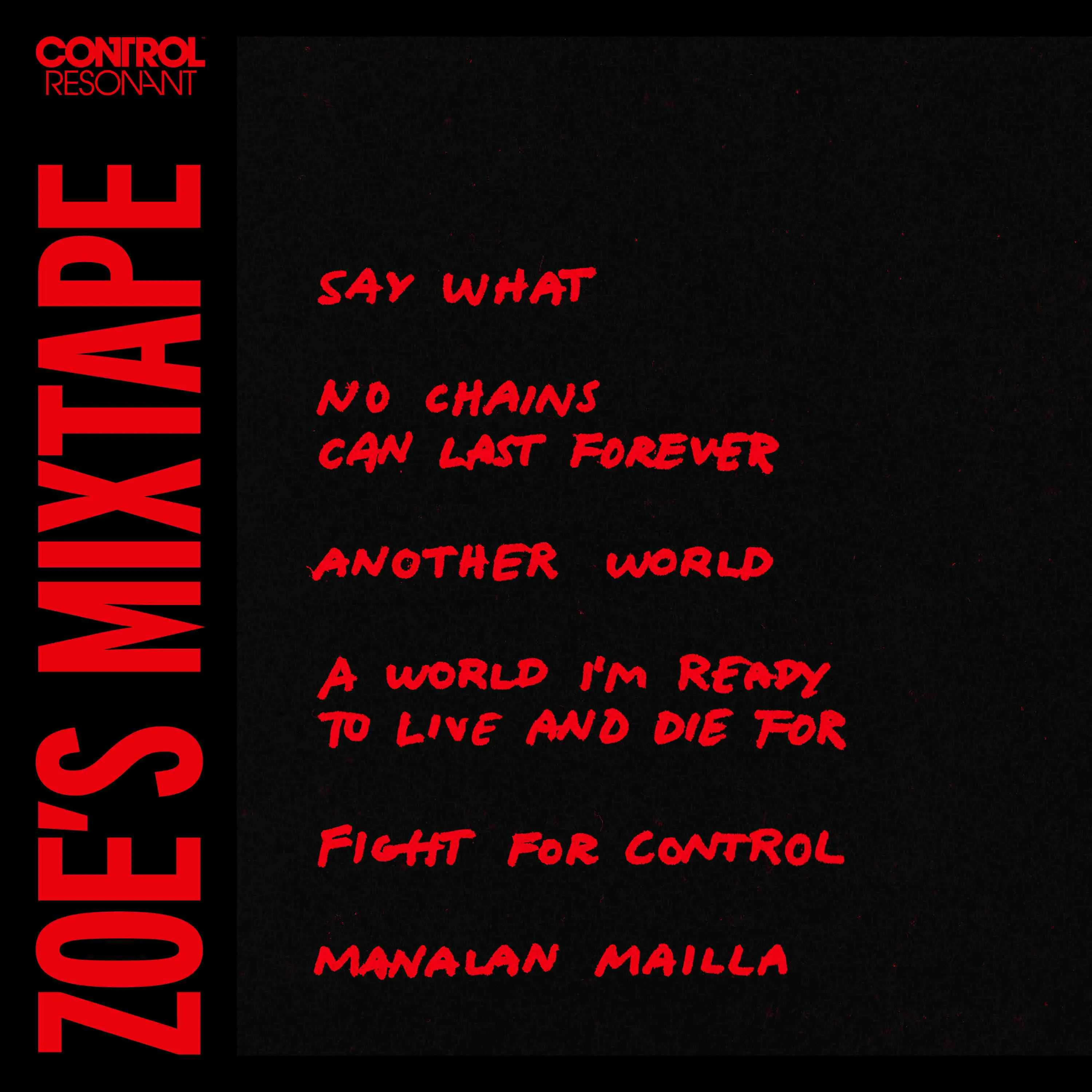 Control Resonant: Remedy produziert sechs Songs für narrative Szenen Cover von Zoe’s Mixtape mit sechs Songs für Control Resonant - Bild: Remedy Entertainment