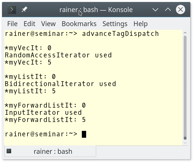 C++ Tag Dispatching mit Iteratoren