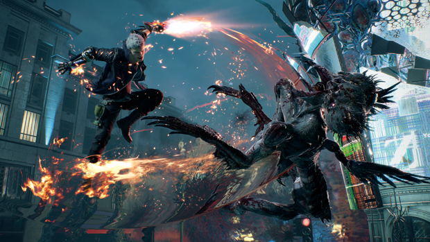 Devil May Cry 5 mit Dante im Kampf - Bild: Capcom