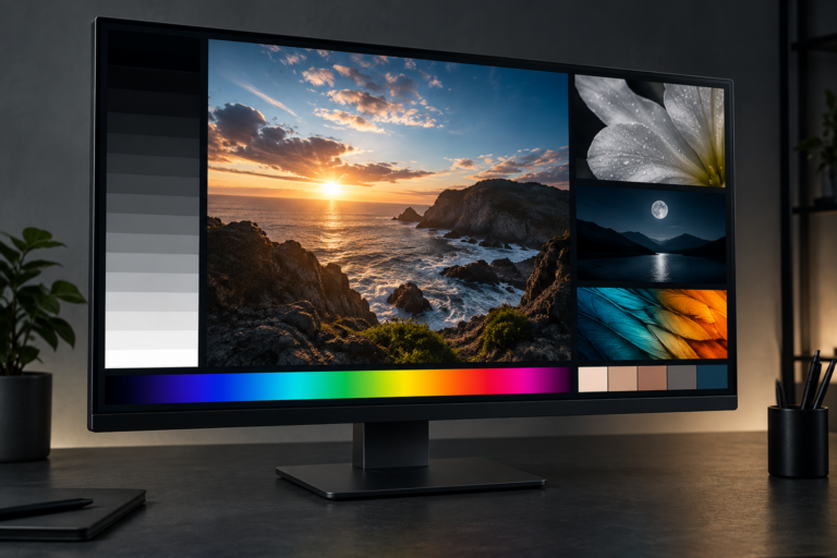 Neutrale Illustration eines HDR-Testbilds auf einem PC-Monitor - Bild: XboxDev