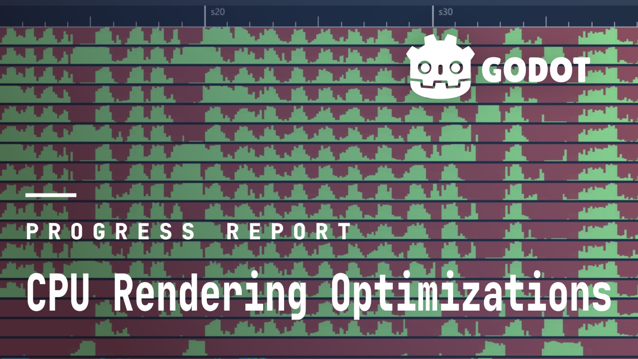 Offizielles Godot-Motiv zum Bericht über CPU-Optimierungen im Renderer - Bild: Godot Engine