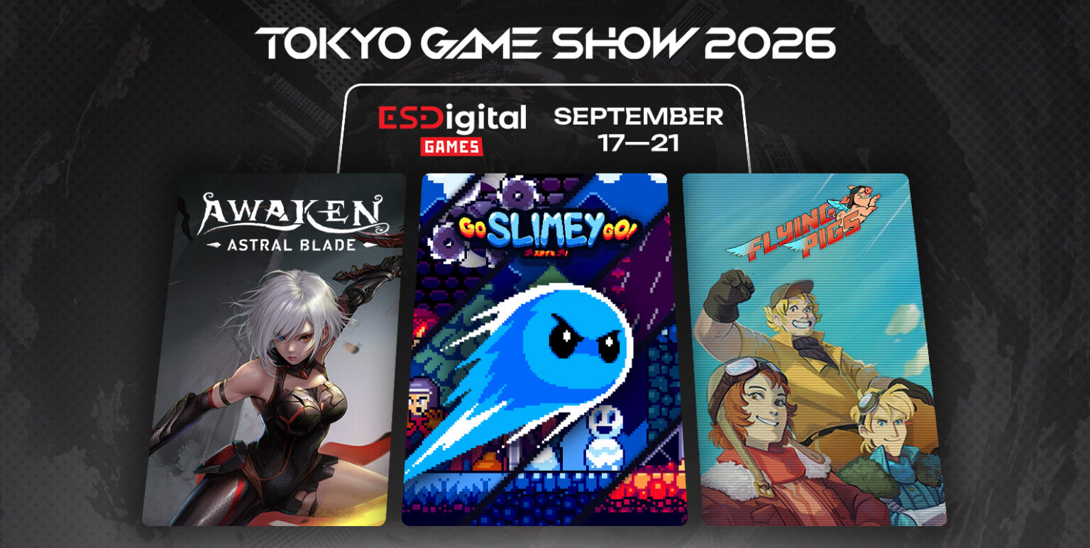 ESDigital-Games-Messemotiv zur Tokyo Game Show 2026 mit drei Spielen - Bild: ESDigital Games