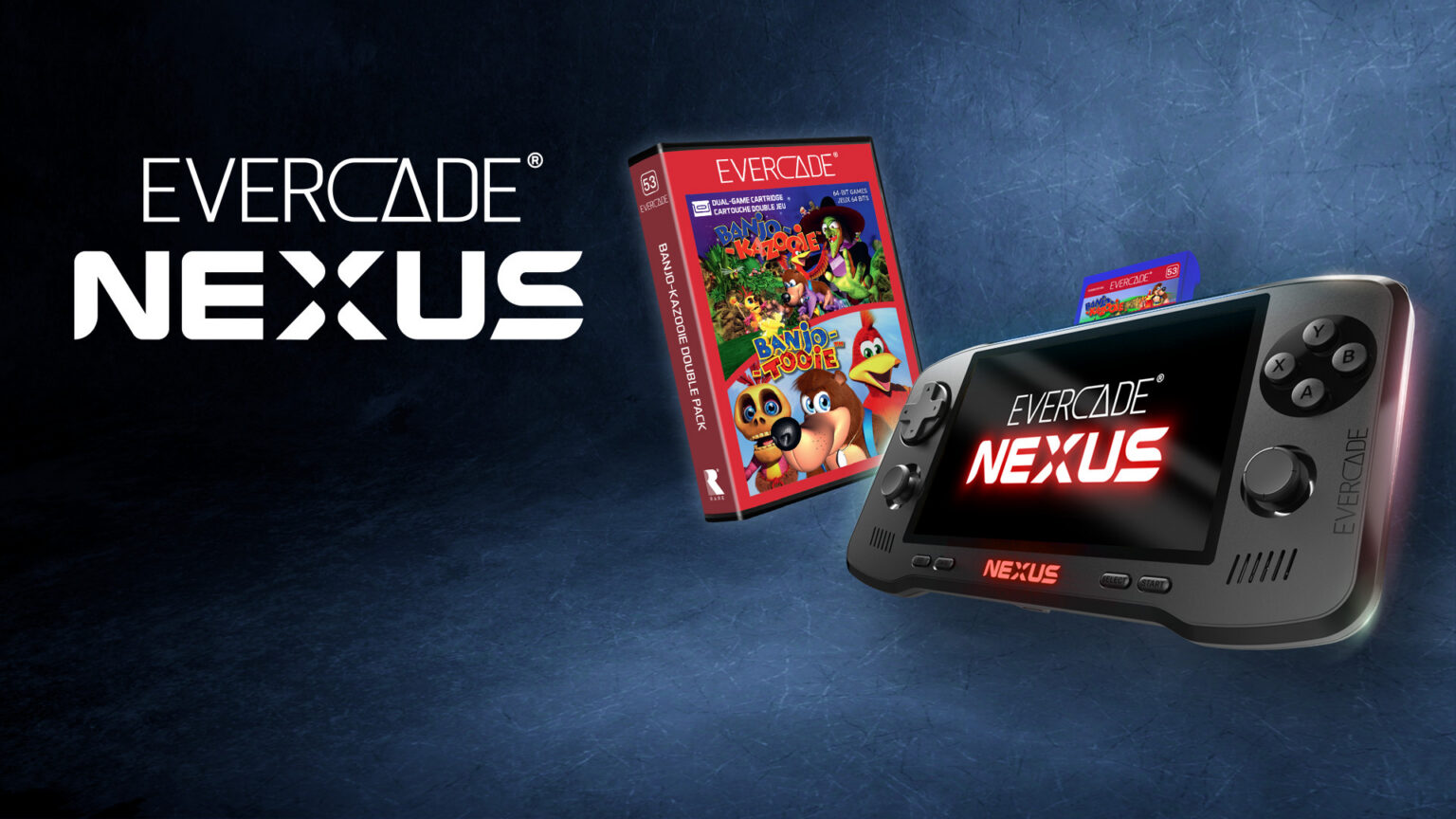 Evercade Nexus mit Cartridge - Bild: Evercade