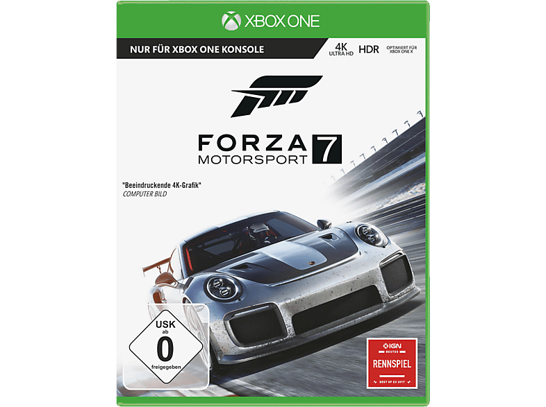 Xbox-One-Verpackung der Standard Edition von Forza Motorsport 7 auf der Händlerseite - Bild: MediaMarkt