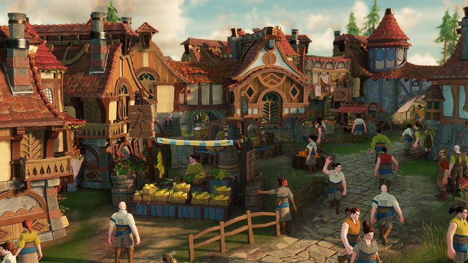 Marktplatz in der neuen Version von Die Siedler - Bild: Ubisoft