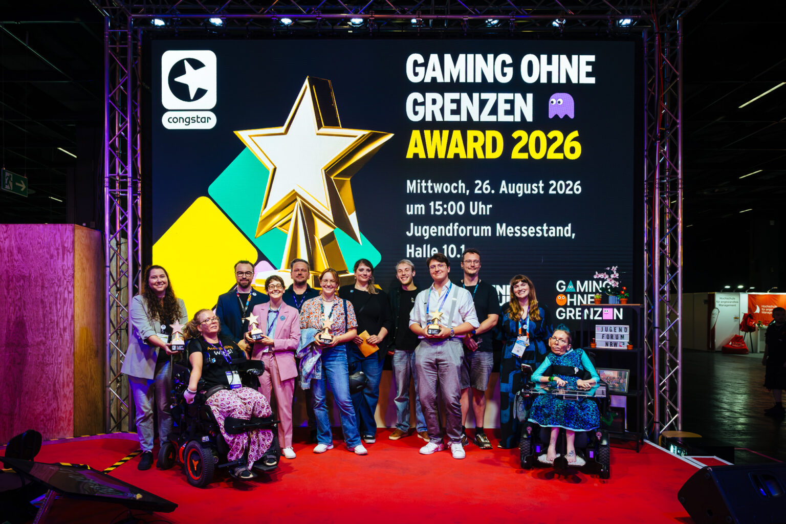 Preisträgerinnen und Preisträger des Gaming ohne Grenzen Awards 2026 - Bild: congstar