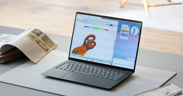 ASUS Googlebook 14 mit geöffnetem Notebook-Display - Bild: ASUS