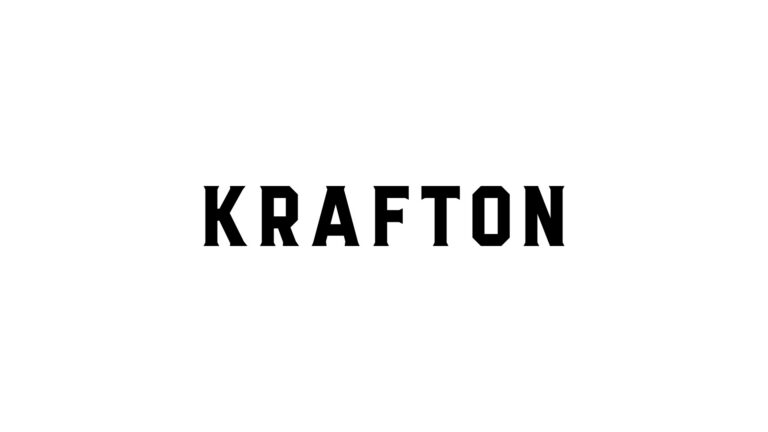 Schwarzes Krafton-Logo auf weißem Hintergrund