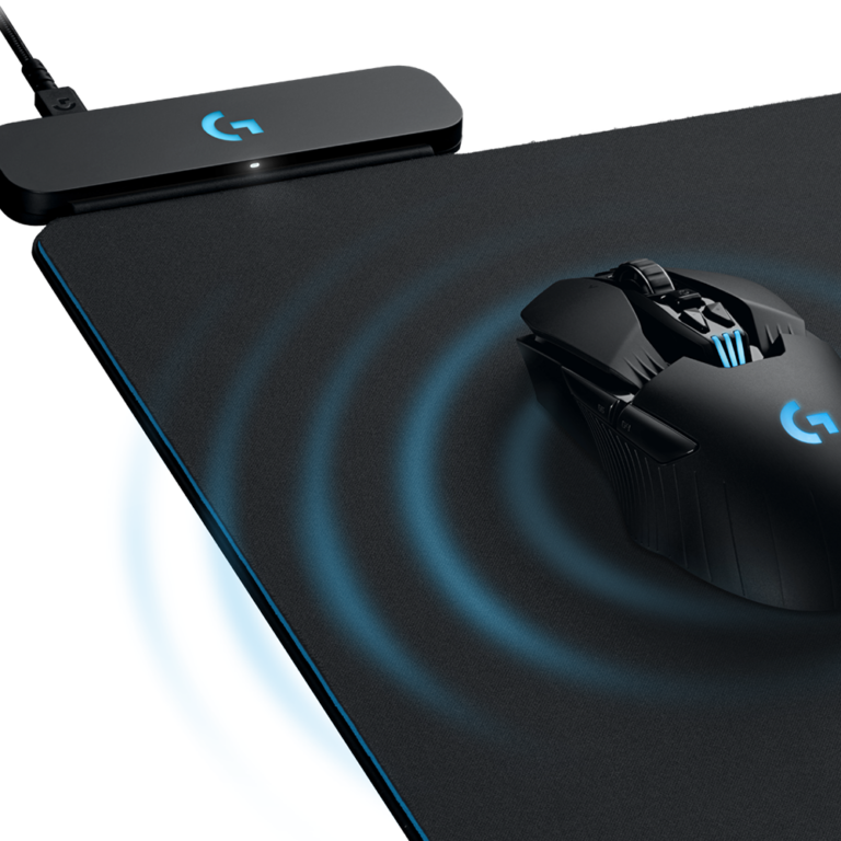 Logitech POWERPLAY mit kompatibler Gaming-Maus auf dem Ladepad