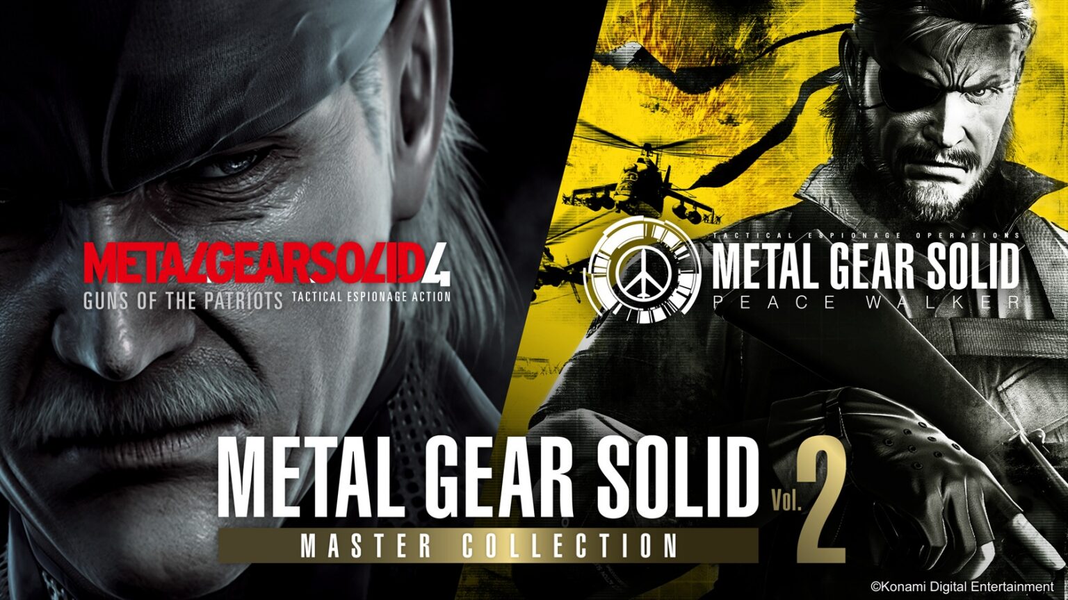 Solid Snake und Big Boss auf dem Key Art zu Metal Gear Solid: Master Collection Vol. 2