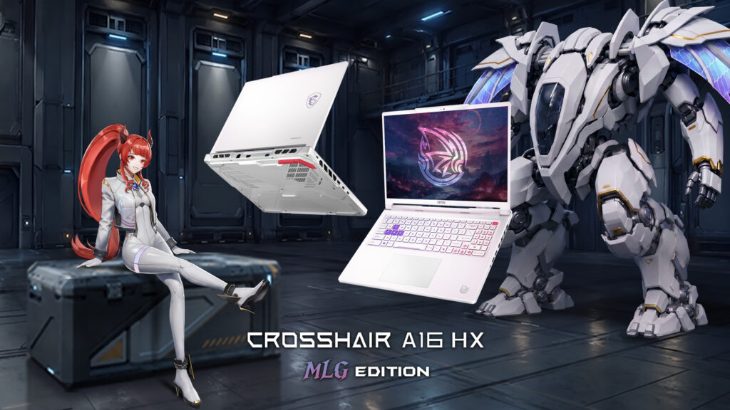 MSI Crosshair A16 HX MLG Edition in weißem MLG-Sonderdesign - Bild: MSI