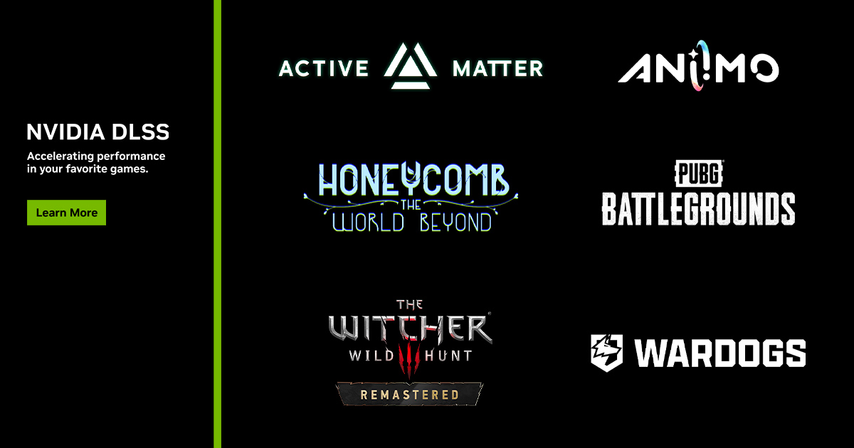 NVIDIA DLSS mit WARDOGS, Honeycomb und weiteren Spielen - Bild: NVIDIA