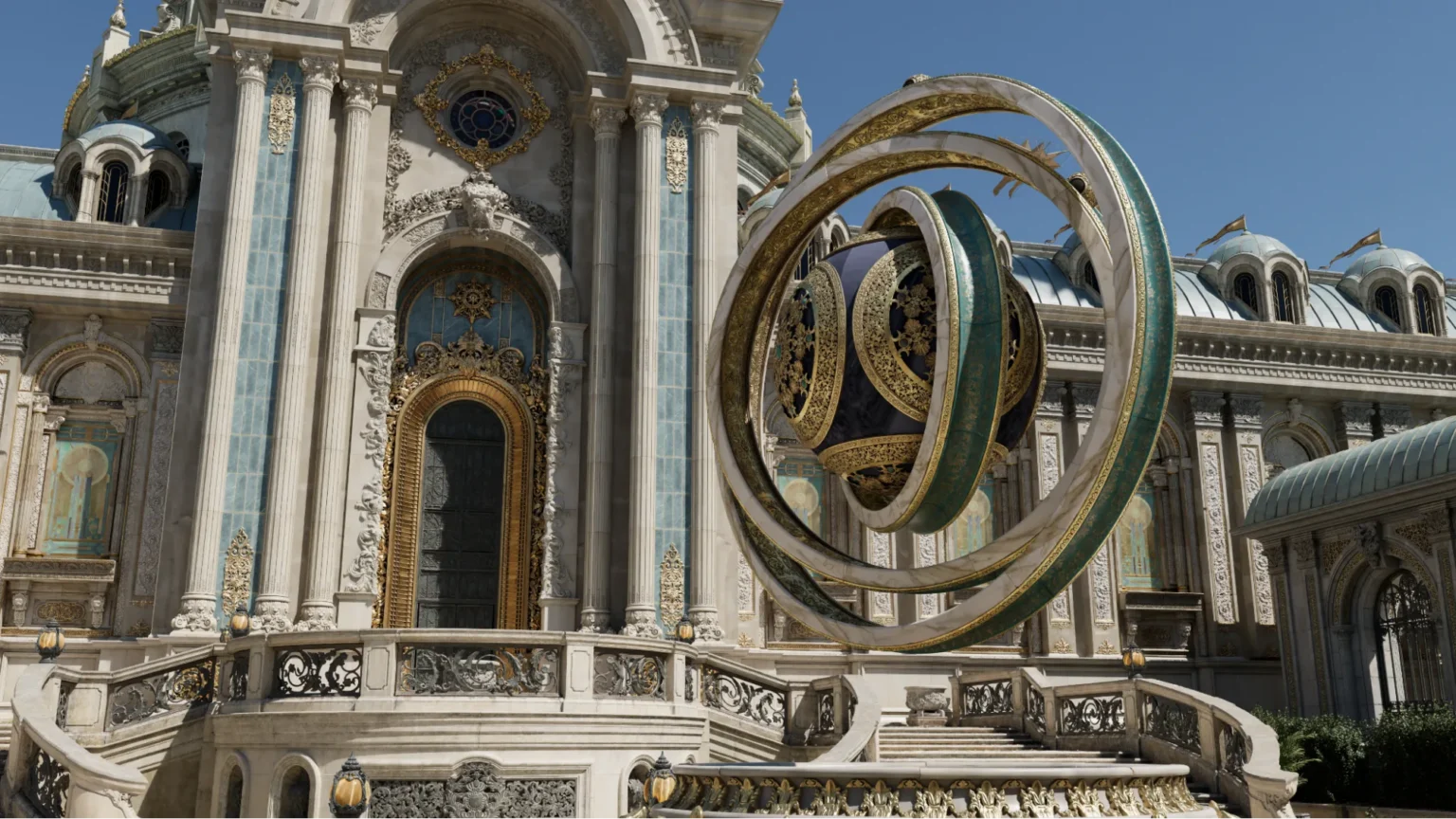 RTX Kit 2026.3: Szene mit Zorah-Assets im RTX-Mega-Geometry-Beispiel - Bild: NVIDIA