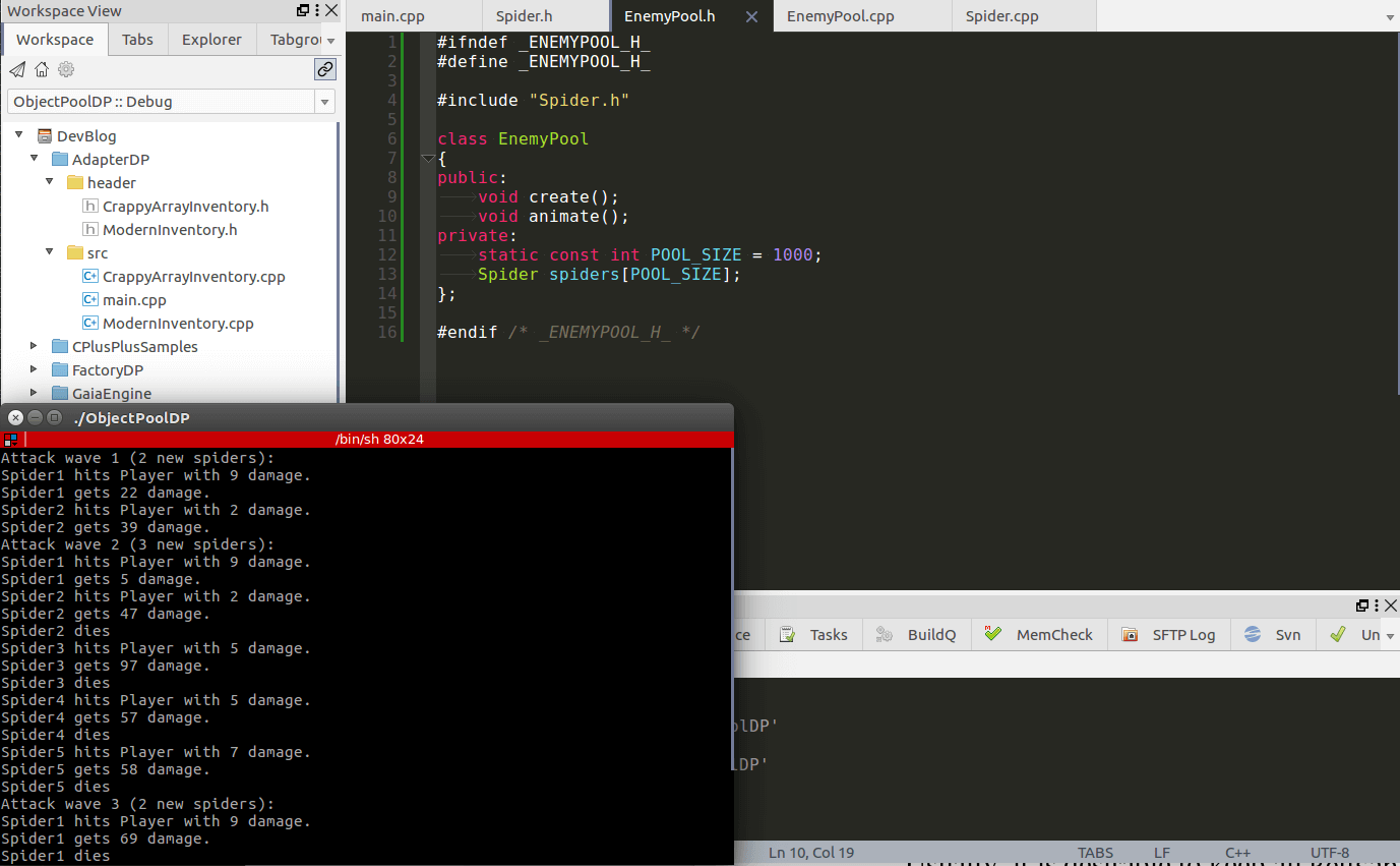 Illustration des Object Pool Design Patterns in C++