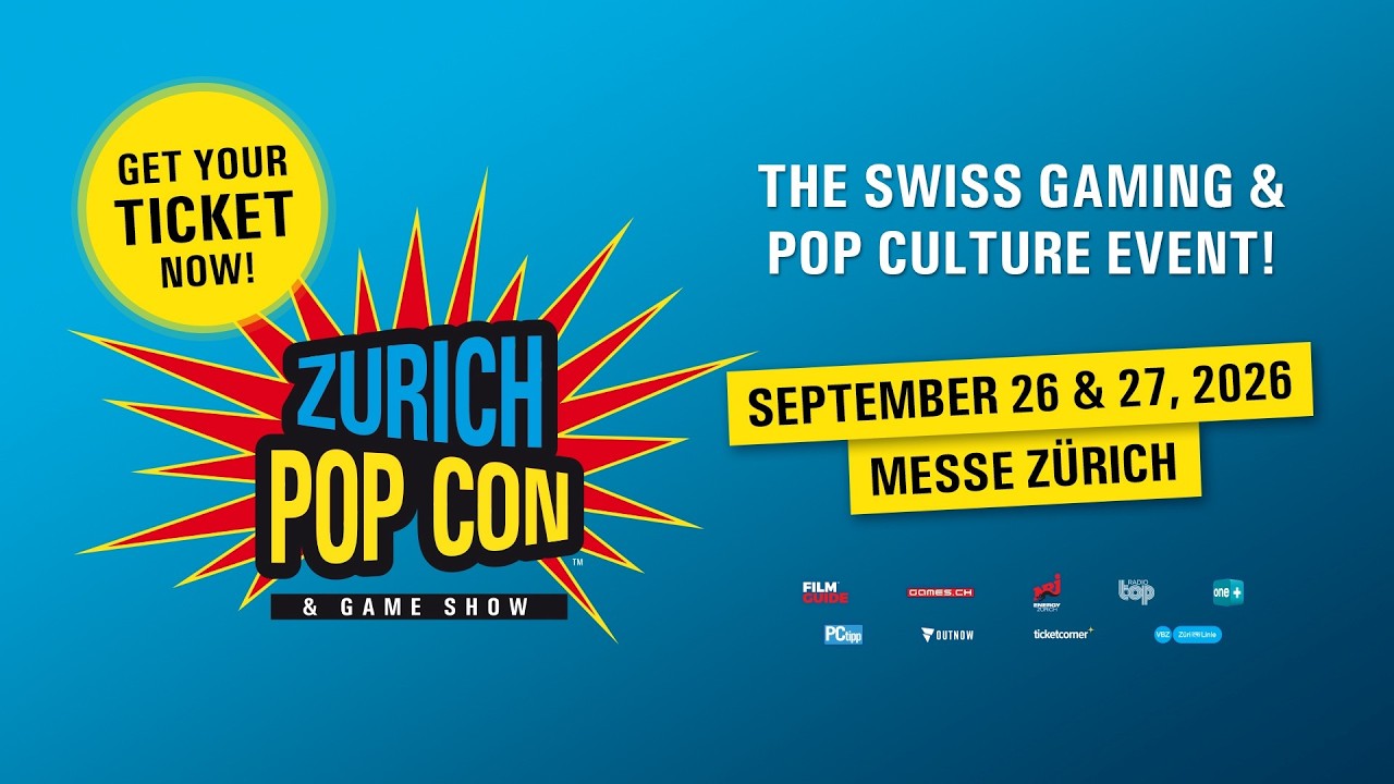 Offizielle Termin- und Veranstaltungsgrafik zur ZURICH POP CON & Game Show 2026 - Bild: ZURICH POP CON & Game Show
