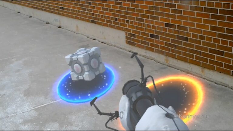 Portal-Demo auf Microsoft HoloLens - Bild: Kenny Wang/YouTube