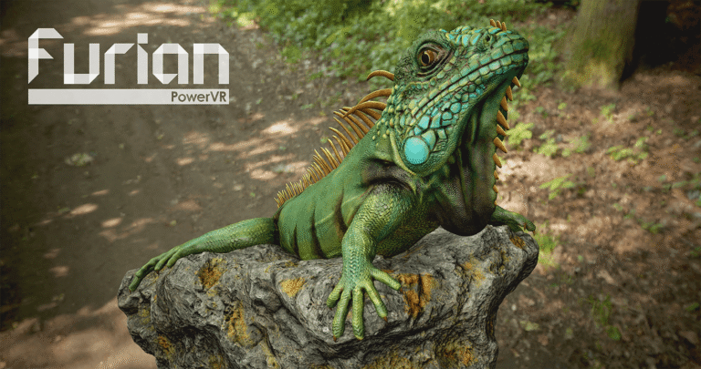 PowerVR-Furian-Logo und Iguana-Motiv - Bild: Imagination Technologies