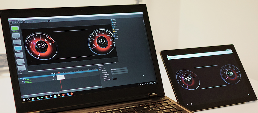 Qt 3D Studio Viewer mit einer interaktiven 3D-Szene