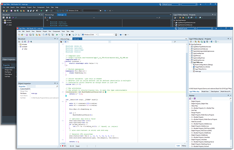 RAD Studio 10.3 Rio mit Code-Editor - Bild: Embarcadero