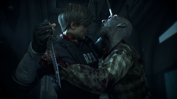 Resident Evil 2 mit Leon im Einsatz - Bild: Capcom