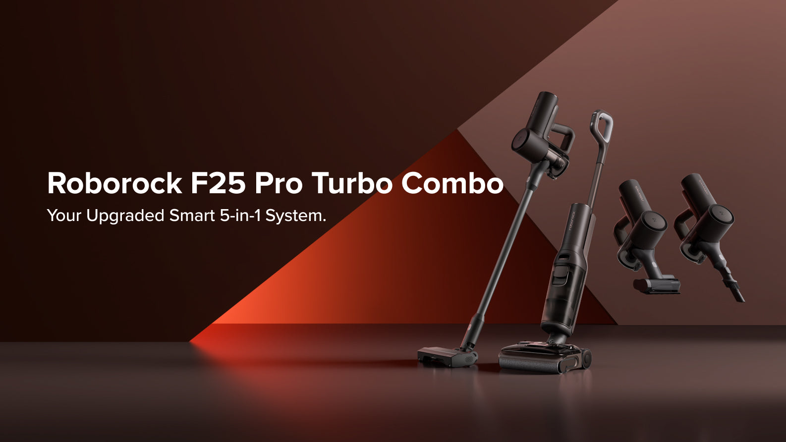 Roborock F25 Pro Turbo Combo als Wischsauger, Stielstaubsauger und mit kompakten Saugaufsätzen