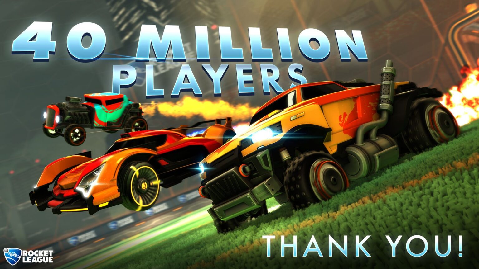 Rocket League mit Hinweis auf 40 Millionen Spieler