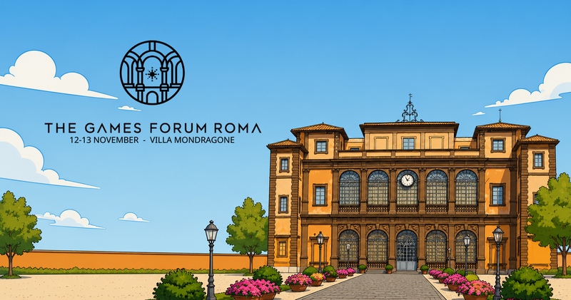 The Games Forum Roma: Veranstaltungsmotiv der Villa Mondragone - Bild: The Games Forum Roma / Women in Games / Structura