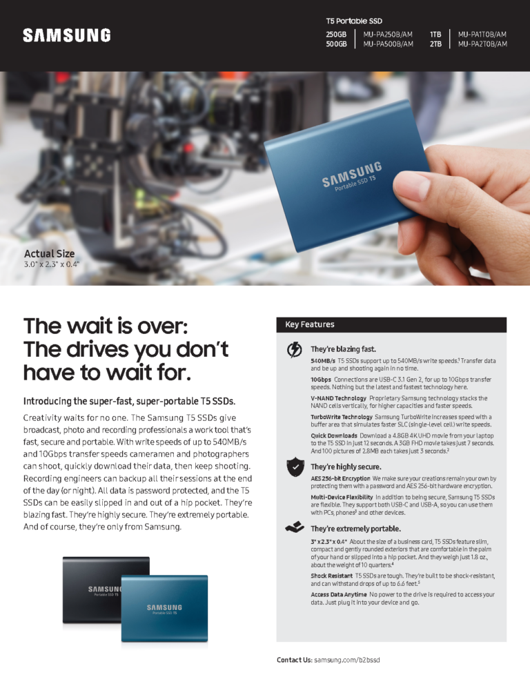 Samsung Portable SSD T5
