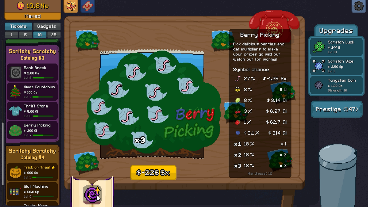 Scritchy Scratchy mit Rubbellos-Oberfläche - Bild: Lunch Money Games / Funday Games / Unity