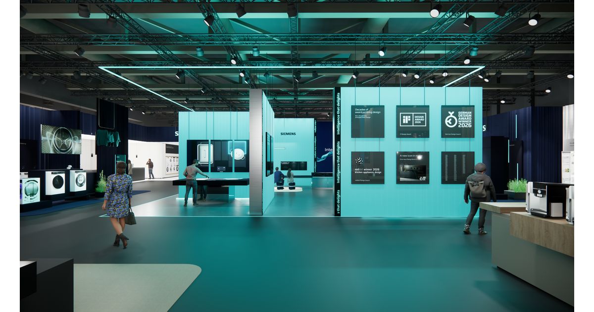 Visualisierung des Siemens-Hausgeräte-Stands auf der IFA 2026 - Bild: Siemens Home Appliances