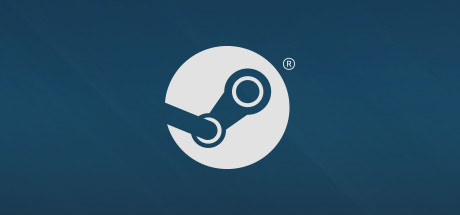 Steam-Logo auf blauem Hintergrund