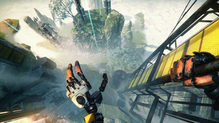 Stormland-Screenshot mit der offenen VR-Welt - Bild: Insomniac Games