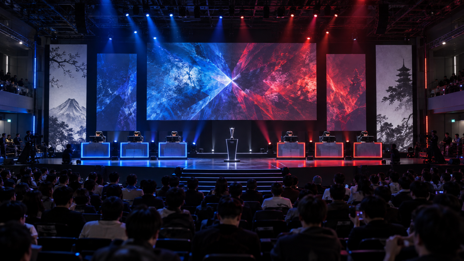 Neutrale Darstellung einer japanischen eSports-Arena - Bild: XboxDev