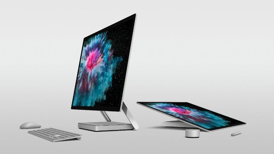 Microsoft Surface Studio 2 im Desktop- und Studio-Modus - Bild: Microsoft
