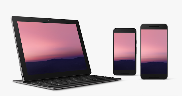 Tablet und Smartphones aus Googles Ankündigung der Android-N-Vorschau vom März 2016 - Bild: Google Android Developers