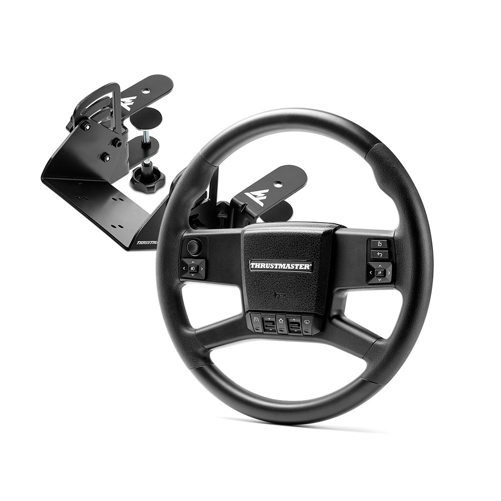 SimTask Truck-40 Add-On mit Lenkradkranz und Tischhalterung - Bild: Thrustmaster