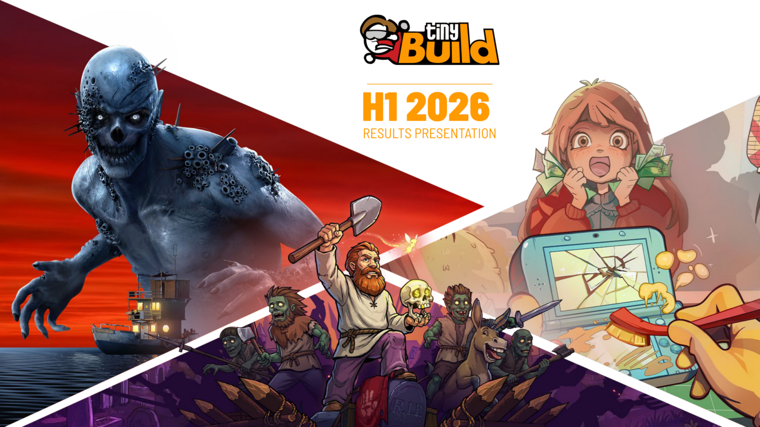 Titelseite der tinyBuild-Präsentation zu den Halbjahreszahlen 2026 - Bild: tinyBuild