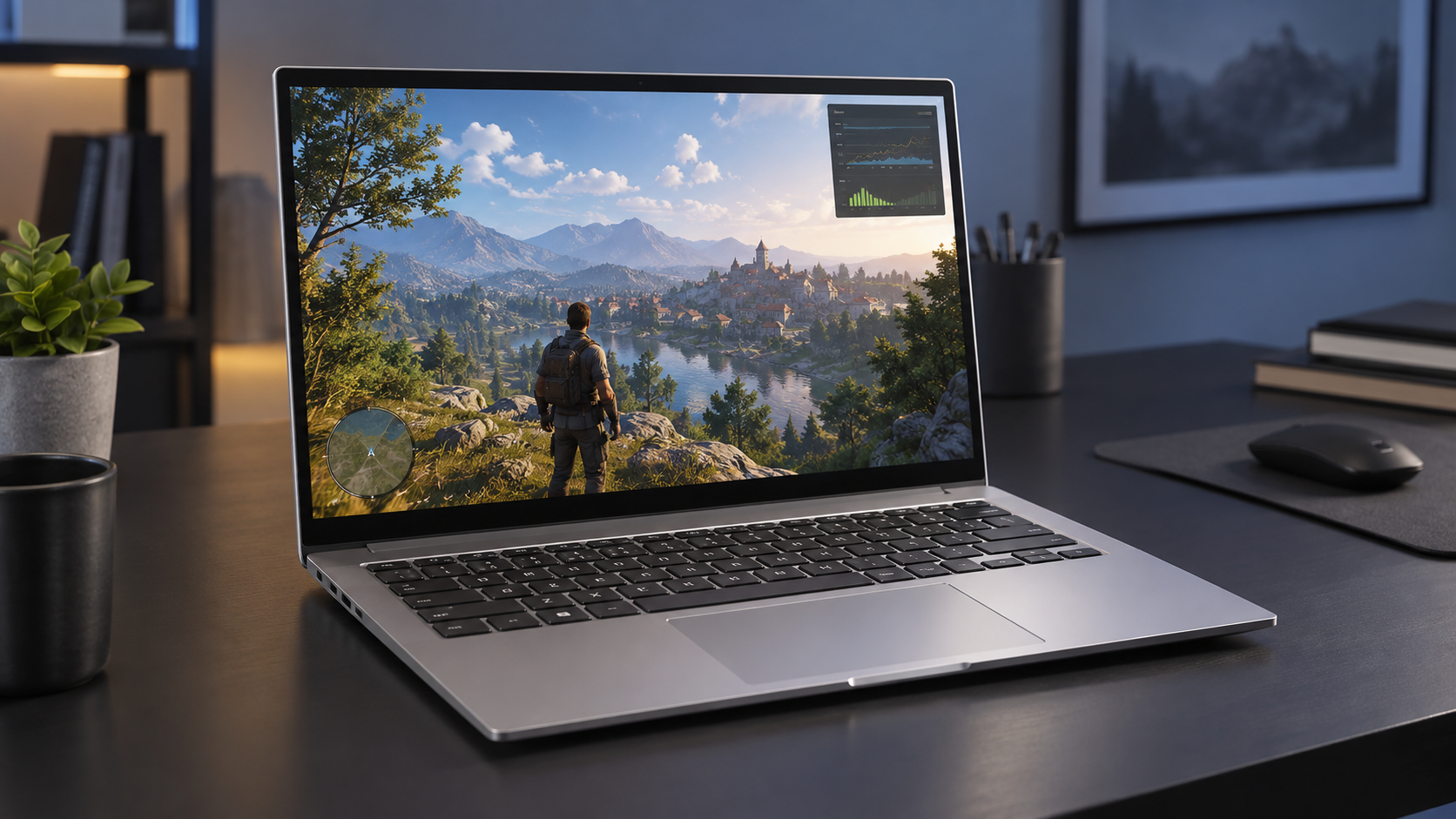 Neutrale Darstellung eines kompakten Gaming-Ultrabooks - Bild: XboxDev, neutrales generiertes Bild