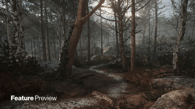 Unity Feature Preview im Wald der Fountainbleau-Demo