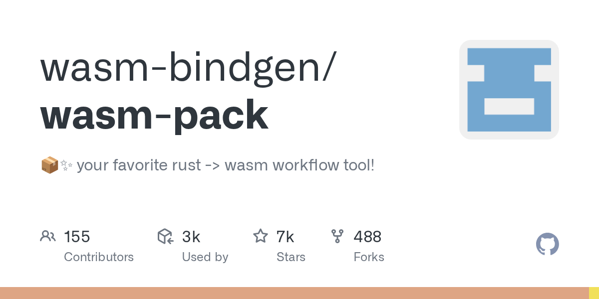 wasm-pack im offiziellen Rust und WebAssembly Projekt - Bild: Mozilla und Rust WebAssembly