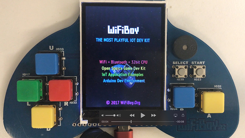 WiFiBoy32 mit ESP32 und TFT-Display - Bild: WiFiBoy.org
