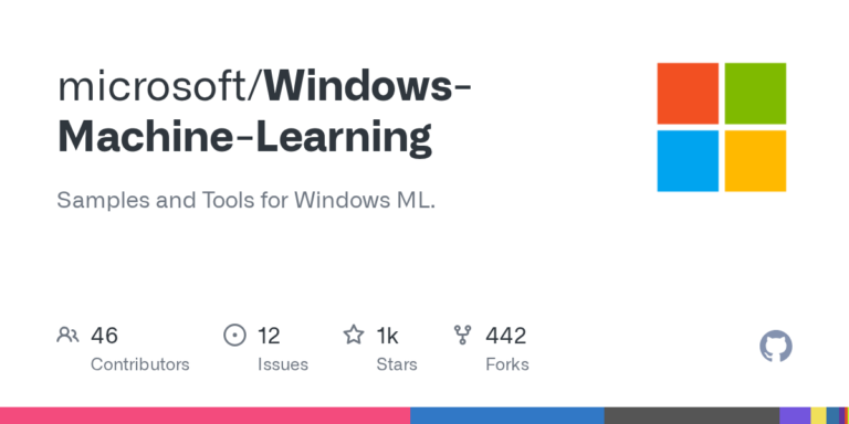 Microsoft Windows Machine Learning Repository für Entwickler - Bild: Microsoft, Windows Machine Learning auf GitHub