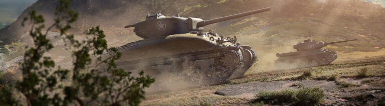 World of Tanks mit einem Gefecht zwischen mehreren Panzern
